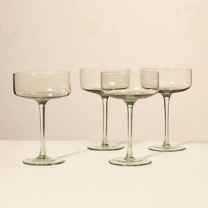 Hearth & Hand by Magnolia tinted coupes - light green - 9.8 oz - set of 4 - NWT